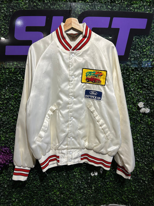 70s Ford F-100 Nylon Button-Up Jacket. Size Large